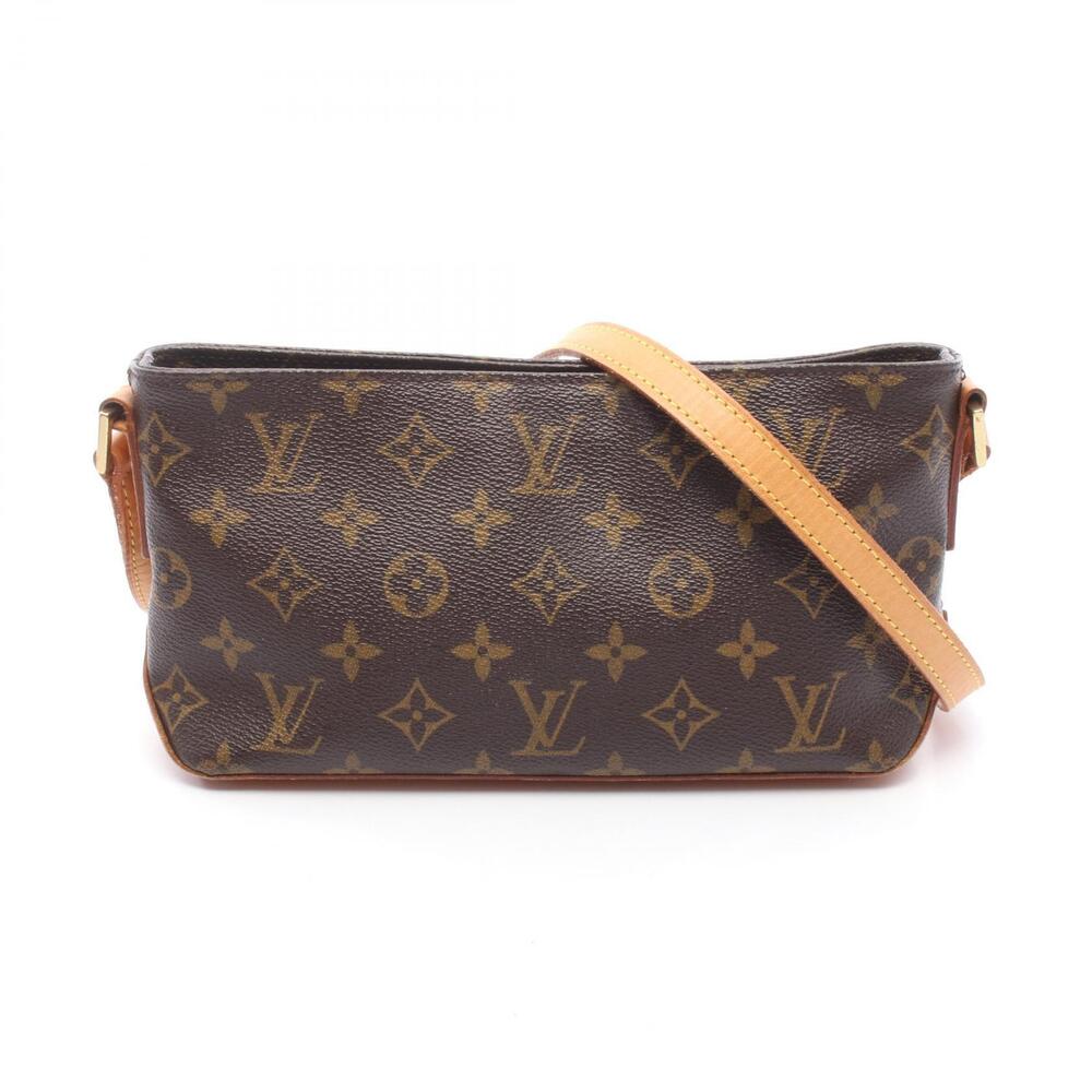 Louis Vuitton Trotteur Monogram Shoulder Bag Canvas Leather Brown